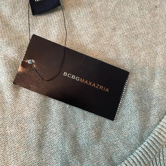 BCBGMAXAZRIA Leaf Green Button Front Long Sleeve Cardigan Sweater NWT XL Cotton - Picture 8 of 9